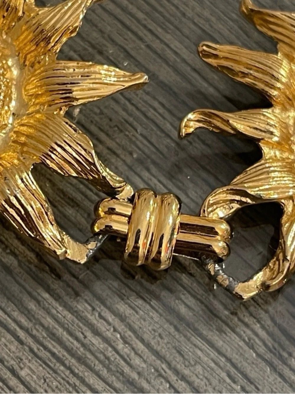 Vintage Gold-tone Metal Sunflower - Daisy Chain Belt